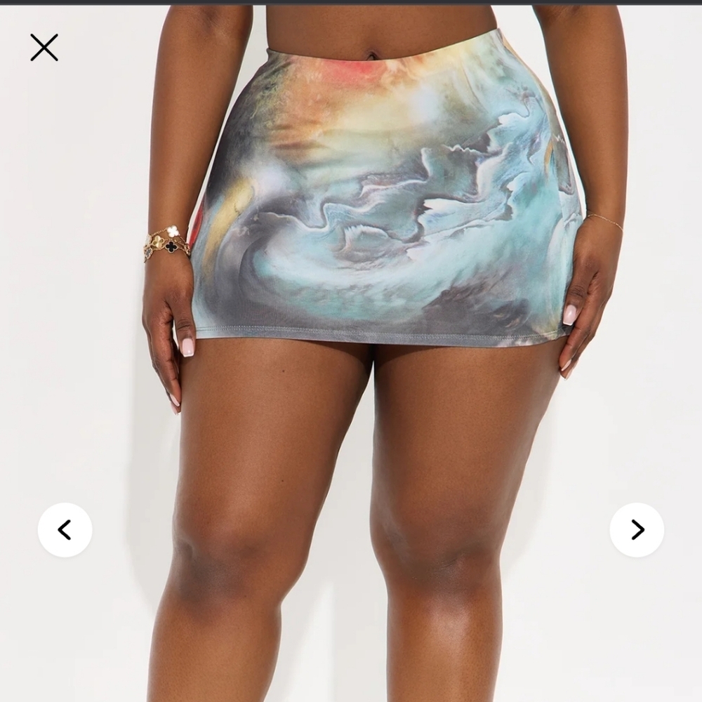 Fashion Nova All Around Vibes Micro Mini Skirt - Multi Color